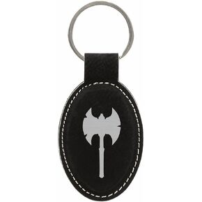 DND Gifts Barbarian Class Symbol Engraved Leatherette Keychain in Saudi Arabia