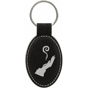 DND Gifts Wizard Class Symbol Engraved Leatherette Keychain in Saudi Arabia