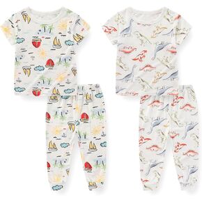 JELYLOVE 4 Pack Rayon Made from Bamboo Boy Girl Clothing Sets in Saudi Arabia