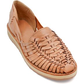 Mexican Leather Boho Shoes for Women Model 129 Tan 5 in Saudi Arabia