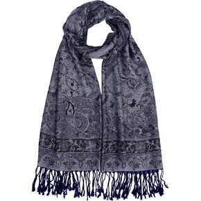 Paisley Pashmina Rave Shawl Scarf-Women's Reversible Ethnic Jacquard Pashmina Wraps for Travel in Saudi Arabia