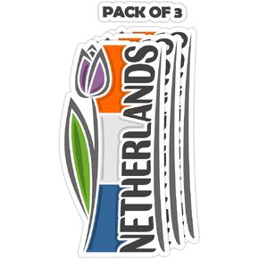 Netherlands Souvenir Stickers 3-Pack - Handmade Travel Collectible Decals - Flag & Landmark Design (2" Wide (Small)) in Saudi Arabia
