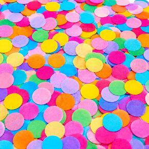 Mood Lab 1 Inch Multicolor Confetti - Colorful Party Confetti - 5.3 oz / 150g Round Tissue Confetti in Kuwait