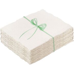50 Sheets Deckled Edge Paper 4 x 6 in, 160 GSM Handmade Paper in Kuwait