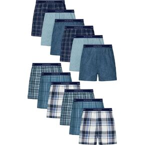 Hanes Mens Tagless Boxer With Exposed Waistband Multi-Packs in Saudi Arabia