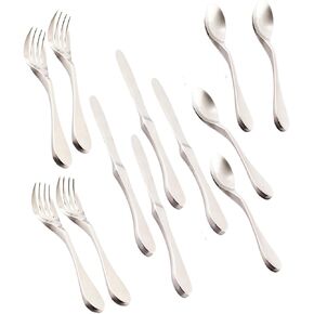 Knork Flatware Starter, TRY ME 12 Piece Set, Matte, Stainless Steel Utensils, Custom Service for 4, Salad Fork, Dinner Knife, Teaspoon in Kuwait