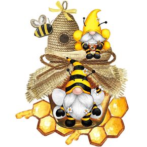 Gnome Bee Sublimation Transfer, Ready to Press Sublimation, Beehive Sub Image, Summer Sublimation Transfer, Bees, Gnomes, Honeycomb Transfer in Saudi Arabia