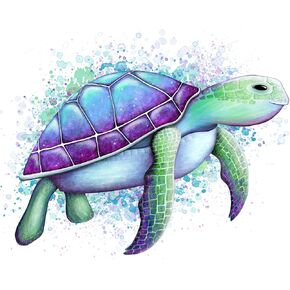 Sea Turtle Sublimation Transfer - Printed, Ready to Use, Sublimation Design Transfer, Ocean Sublimation Image, Sea, Beach Sub, Adult or Child T-Shirt in Saudi Arabia