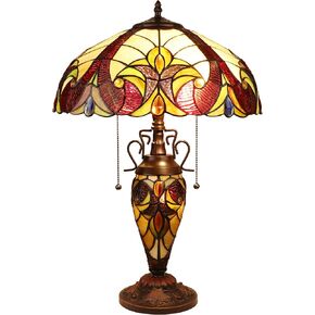 Chloe Lighting Adia Victorian-Style Dark Bronze 3 Light Double Lit Table Lamp 16" Wide in Saudi Arabia