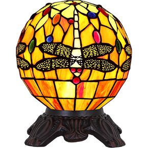 Chloe Lighting Demoiselle Tiffany-Style 1 Light Dragonfly Accent Lamp 8" Shade in Saudi Arabia