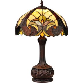 Chloe Lighting Liaison Tiffany-Style Antique Dark Bronze 1-Light Victorian Table Lamp 12" Shade in Saudi Arabia