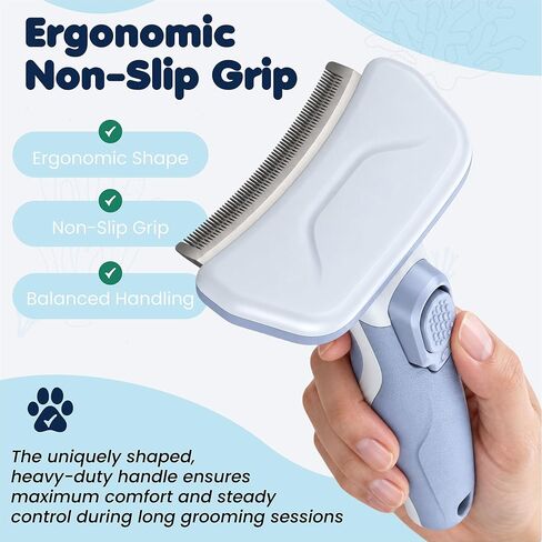 Formit Craft Premium Pet Deshedding Tool –Small Professional Self-Cleaning Undercoat Brush for Dogs & Cats – Advanced Dual-Depth Stainless Steel Grooming Blade with One-Click Hair Release Button in Saudi Arabia