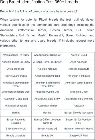 Dog Breed DNA Test Kit | Identifies 430+ Dog Breeds & Types | 174,000 Genetic Markers Analysed | Includes MDR1 Test & Breed Certificate | Home Cheek Swab Collection Kit for 1 Dog in Kuwait