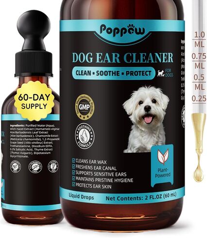 Dog Ear Cleaner, Natural Ear Drops for Dogs, 60-Day Servings in Kuwait