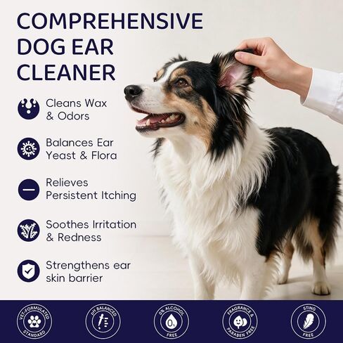 Dog Ear Cleaner, Natural Ear Drops for Dogs, 60-Day Servings in Kuwait