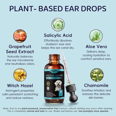 Dog Ear Cleaner, Natural Ear Drops for Dogs, 60-Day Servings in Kuwait
