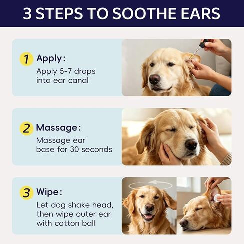 Dog Ear Cleaner, Natural Ear Drops for Dogs, 60-Day Servings in Kuwait