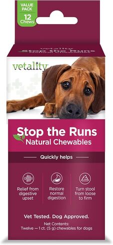 Vetality Stop The Runs Dog Anti Diarrhea Medicine, 6 Count, Fast-Acting in Kuwait