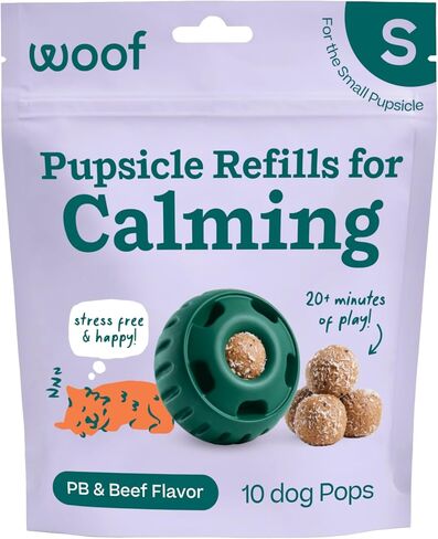 WOOF Pupsicle Refill Pops for Calming - Long-Lasting Refills for The Pupsicle Toy to Promote Calm - Calming Dog Treats - Magnesium for Dogs- Large Pops - 7 Count in Saudi Arabia