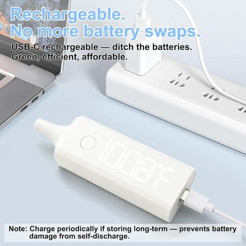 Digital Ear Pet Thermometer for Dogs and Cats, 1 Second Non-Contact, Rechargeable, LED Display, Fever Detection, Accurate Canine and Feline Temperature Reading in Saudi Arabia