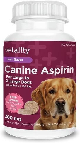 Vetality Canine Aspirin, Fast Pain Relief for Small to Medium Dogs, 75 ct in Kuwait