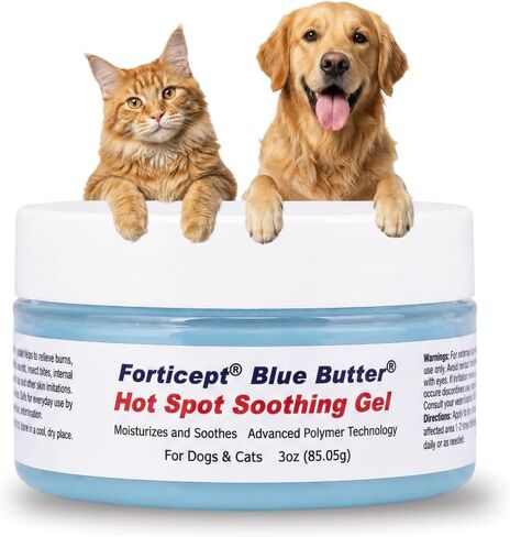 Forticept Blue Butter – Hot Spot Treatment for Dogs Cats | Dog Cat Wound Care | Skin Yeast Infections, Ringworm, Cuts, Rashes, First Aid Veterinary Strength Anti Itch Cream 4oz in Saudi Arabia