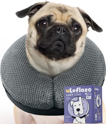 Loflaze Soft Inflatable Dog Cone Collar for Large Medium Small Dogs Cats - After Surgery Dog Neck Donut Collar, ECollar Alternatives for Recovery in Saudi Arabia