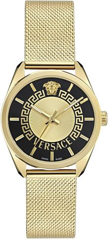 Versace Womens Gold 38 mm V-Circle Medusa Watch VE8103821 in Saudi Arabia