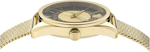Versace Womens Gold 38 mm V-Circle Medusa Watch VE8103821 in Saudi Arabia