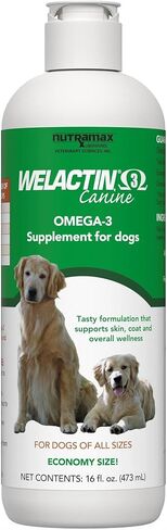 Nutramax Welactin Omega-3 Fish Oil Dog Supplement, Skin & Coat, Liquid 16oz in Kuwait