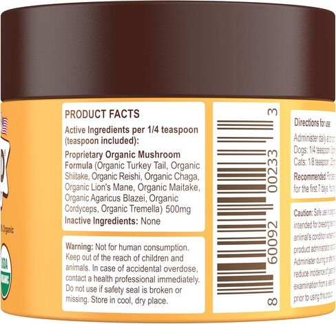 Petsmont Buddy Guard for Lumps and Bumps, Lipoma for Dogs & Cats, Patent Pending Organic 9 Mushroom Powder Blend Natural Dog Probiotic & Immune Support Chaga, Reishi, Lion's Mane, Turkey Tail Mushroom in Saudi Arabia
