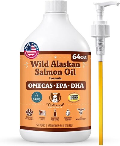 Natural Dog Company Wild Alaskan Salmon Oil for Dogs - 16 oz in Kuwait