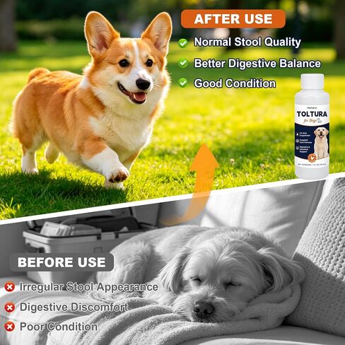 Toltura for Dogs, Oral Suspension for Puppies & Dogs, Supports Digestive Balance and Intestinal Wellness, Pet Care Solution with Chicken Flavor, 1 fl oz in Kuwait
