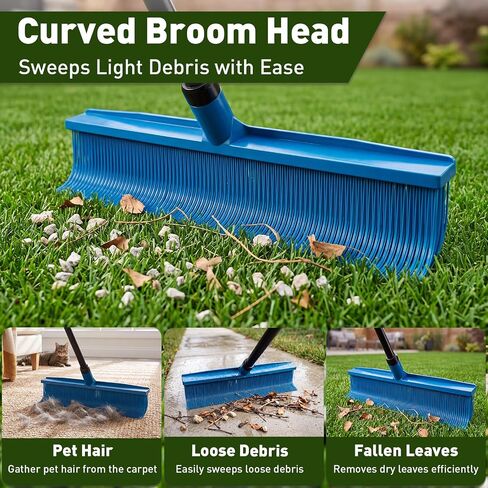 Gardtech 2-in-1 Artificial Turf Rake Brush for Grass Blue in Kuwait