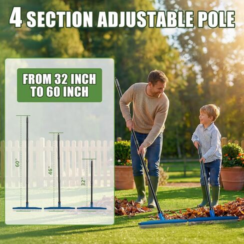 Gardtech 2-in-1 Artificial Turf Rake Brush for Grass Blue in Kuwait