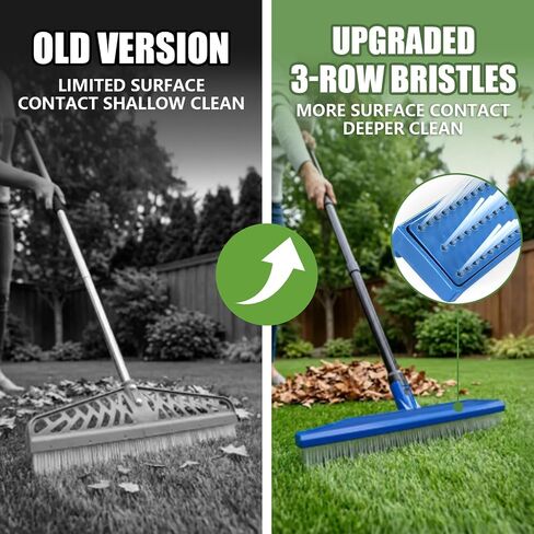 Gardtech 2-in-1 Artificial Turf Rake Brush for Grass Blue in Kuwait