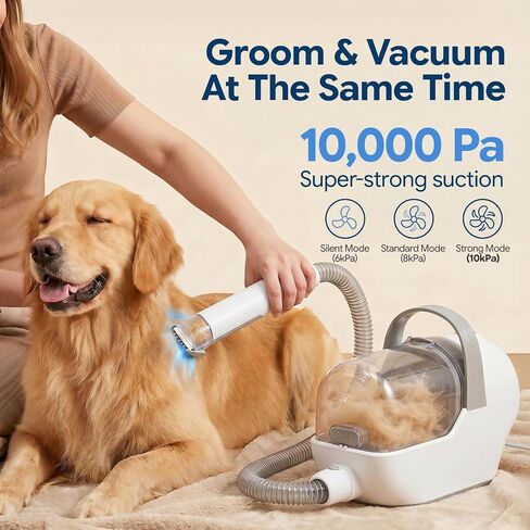 Dog Grooming Vacuum, 6-in-1 Pet Grooming Kit with Nail Grinder in Saudi Arabia