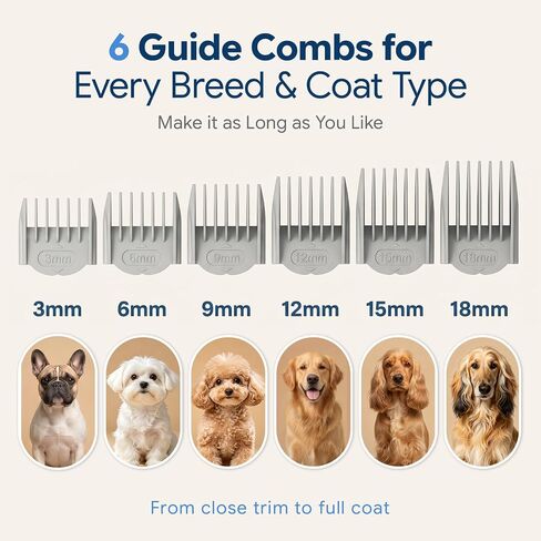 Dog Grooming Vacuum, 6-in-1 Pet Grooming Kit with Nail Grinder in Saudi Arabia