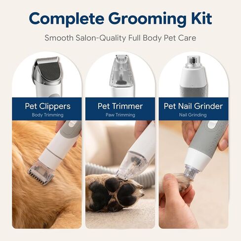 Dog Grooming Vacuum, 6-in-1 Pet Grooming Kit with Nail Grinder in Saudi Arabia