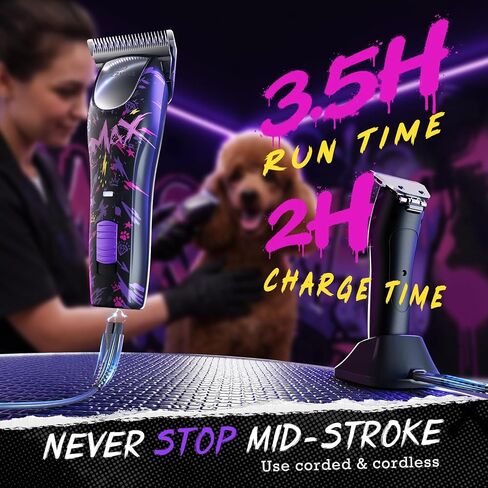 Professional Dog Clippers for Grooming with Detachable Wide Blade in Saudi Arabia