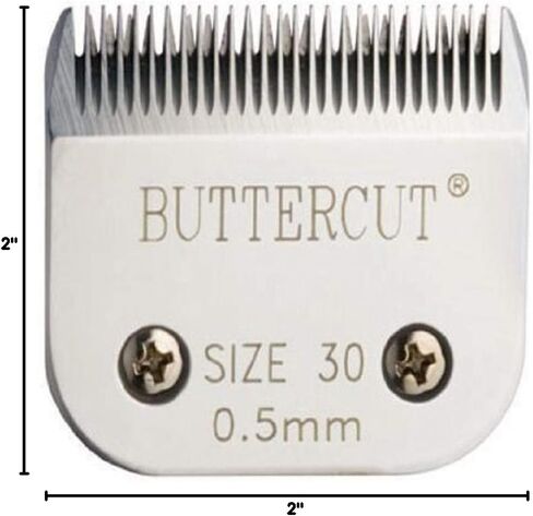 Geib Buttercut Detachable Replacement Dog Clipper Blade - Size-30, Stainless Steel Long-Lasting Sharp Edges, 1/50-Inch Length, Compatible with Andis A5, Oster A5, Wahl KM10, Size-30 Dog Grooming Blade in Saudi Arabia