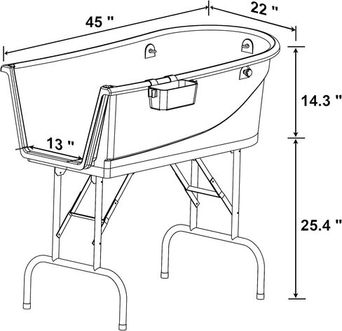 SHELANDY 45" Pet Grooming Bathtub Dog Wash Station | Heavy Duty Bathing Tub (Bathtub Only) in Saudi Arabia