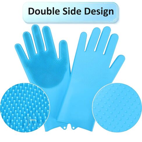 Dog Grooming Gloves, Dog Washing Gloves Bathing Cat Brush Pet-Showerheads in Kuwait