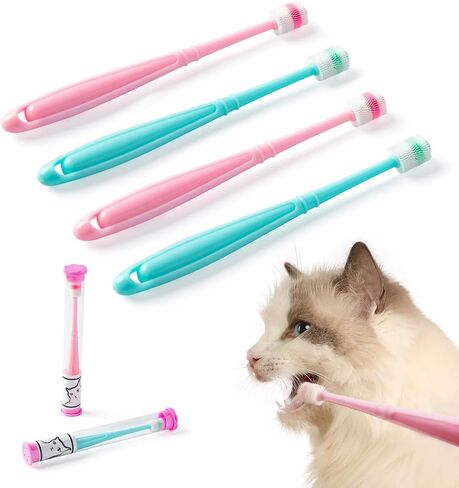 E.M&S.T by Emmeliestella Small Dog & Cat Toothbrush 360° Soft Silicone in Saudi Arabia