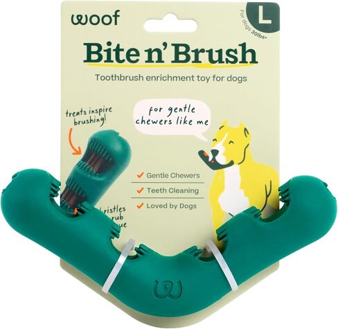WOOF Bite n' Brush Dog Dental Chew Toy for Medium to Large Dogs 25 lbs & Up in Saudi Arabia