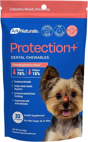 Ark Naturals Protection+ Brushless Dog Dental Treats - Mini Breeds (32 ct) in Saudi Arabia