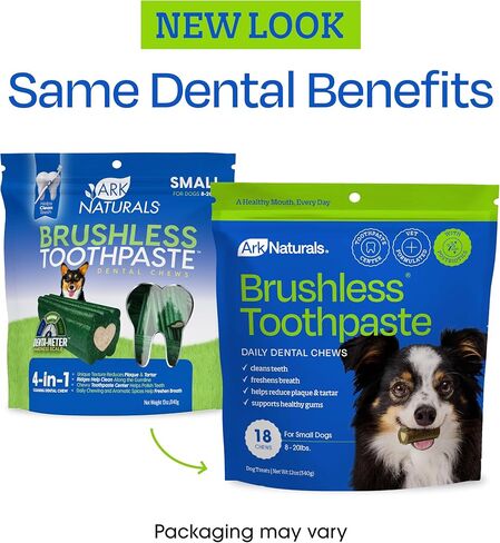 Ark Naturals Brushless Toothpaste Dog Dental Treats - Small Breeds (18 ct) in Saudi Arabia