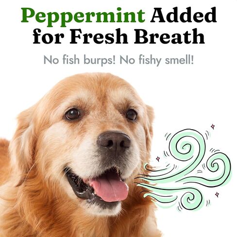 Fish Oil for Dogs, Minty Fresh Breath, Healthy Skin & Coat, EPA DHA in Kuwait