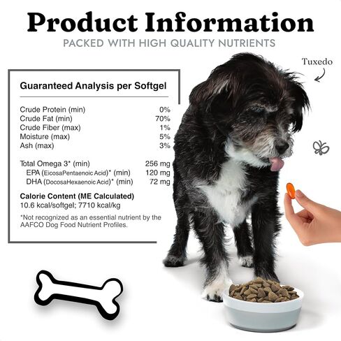 Fish Oil for Dogs, Minty Fresh Breath, Healthy Skin & Coat, EPA DHA in Kuwait