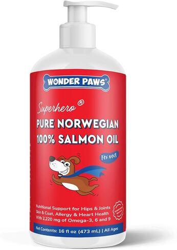 Premium Salmon Oil for Dogs – Pure Norwegian Salmon Oil High in Omega 3 EPA & DHA -Powerful Fish Oil for Dogs Skin & Coat, Hip & Joints, Allergies & Itchy Skin – Omega 3 Fish Oil for Dogs-8oz Liquid in Saudi Arabia